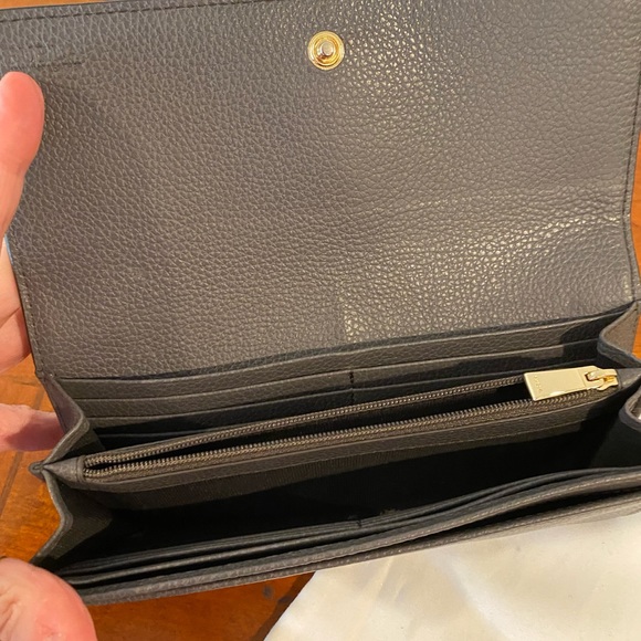 EUC Furla Grey Saffino Leather Large Wallet - Picture 7 of 8